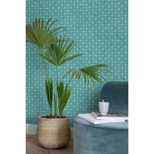 ESTAhome Tapete Geometrische Formen Seegrün 53 Cm X 1005 Cm 148350