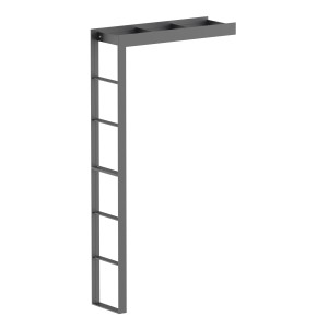 Anthrazitfarbener Eleo Wandrosenbogen Sorrento aus pulverbeschichtetem Stahl, geeignet für Kletterpflanzen.