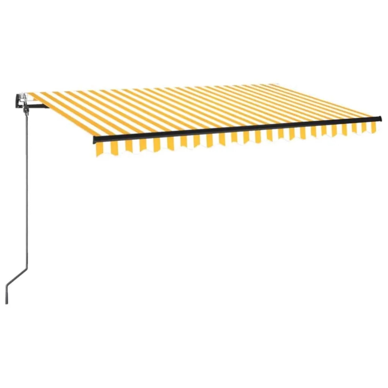 vidaXL Automatische Markise mit LED & Windsensor 400x350 Gelb/Weiß 3069193