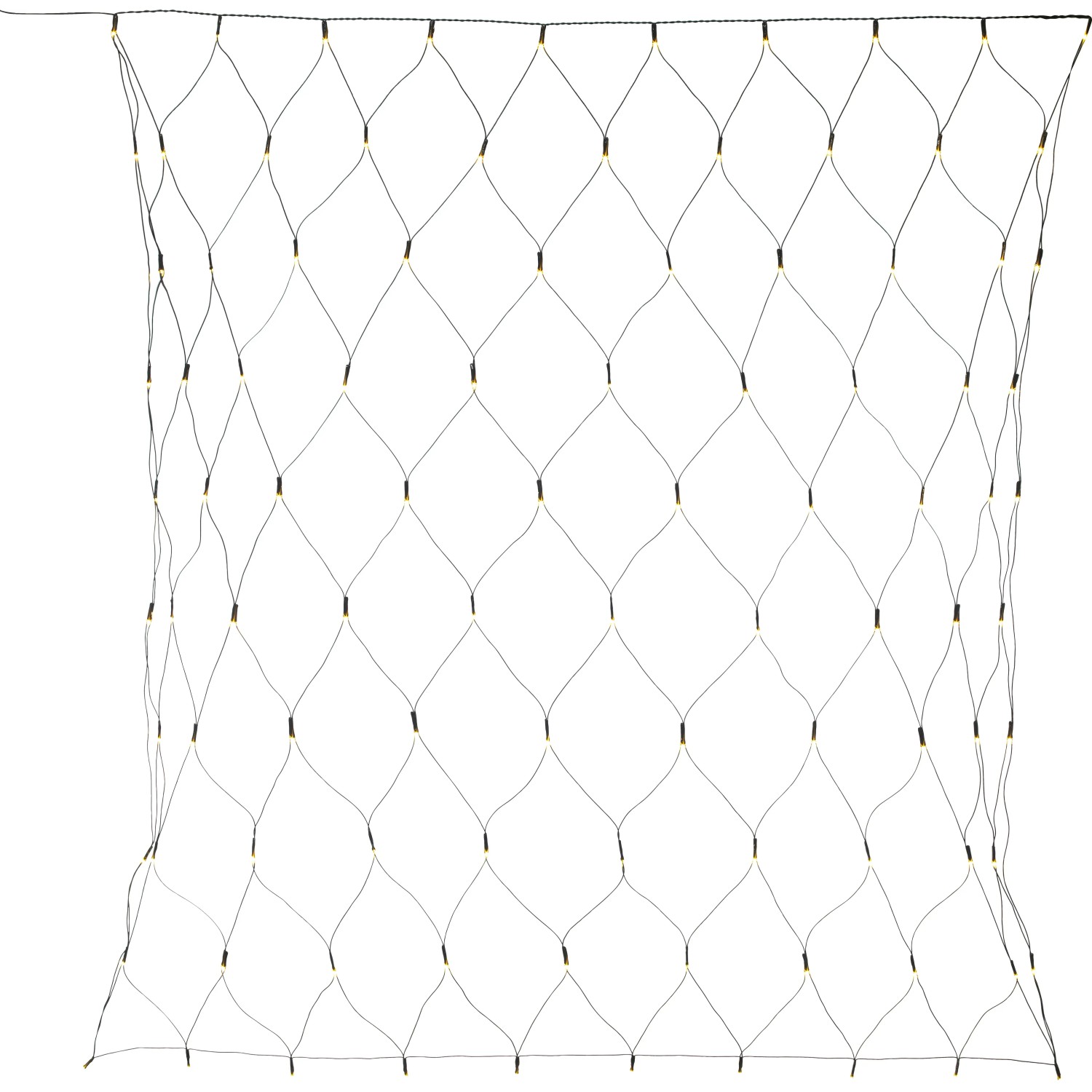LED-Lichternetz 100 LEDs Warmweiß Grünes Kabel 1,5 m x 1,5 m