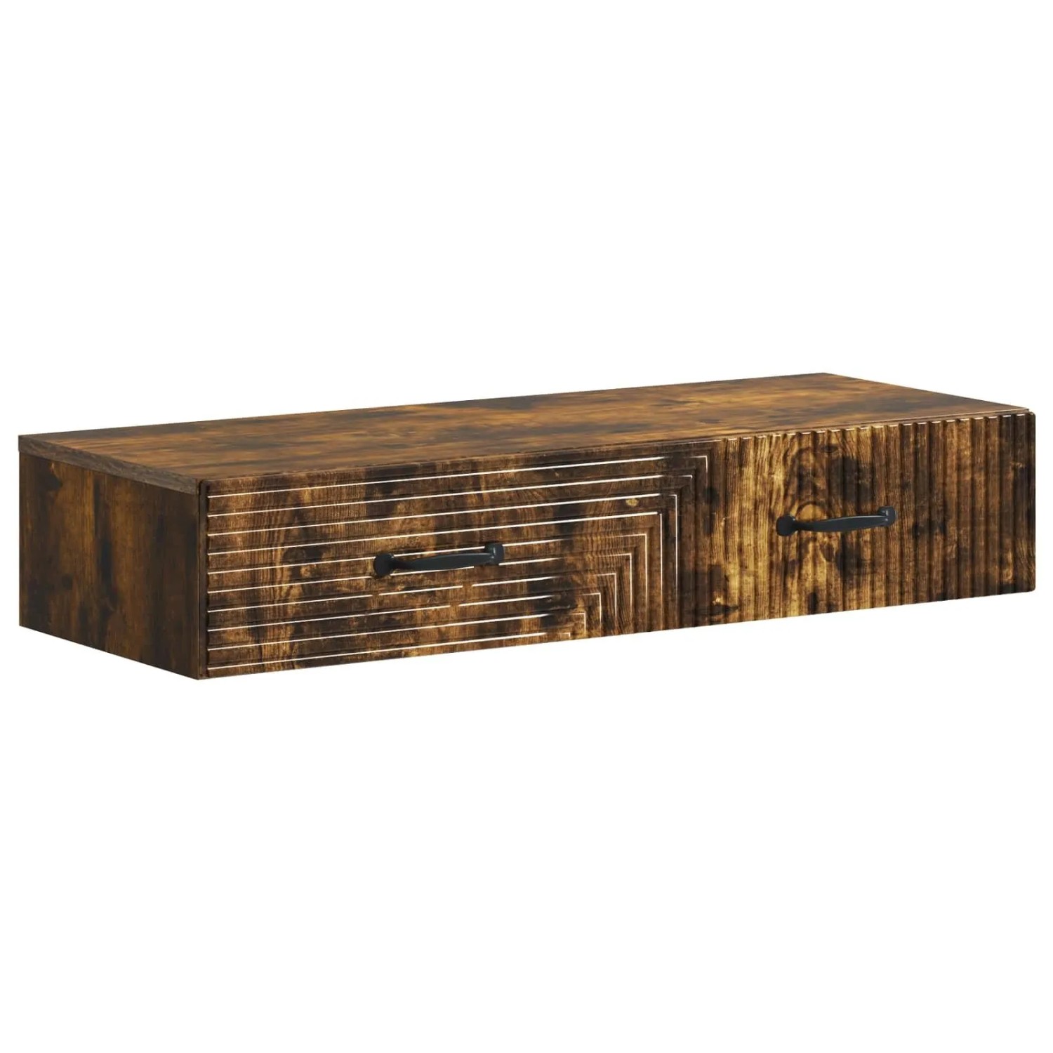 vidaXL Wandmontierter Beistelltisch Geräucherte Eiche Holzwerkstoff 898670