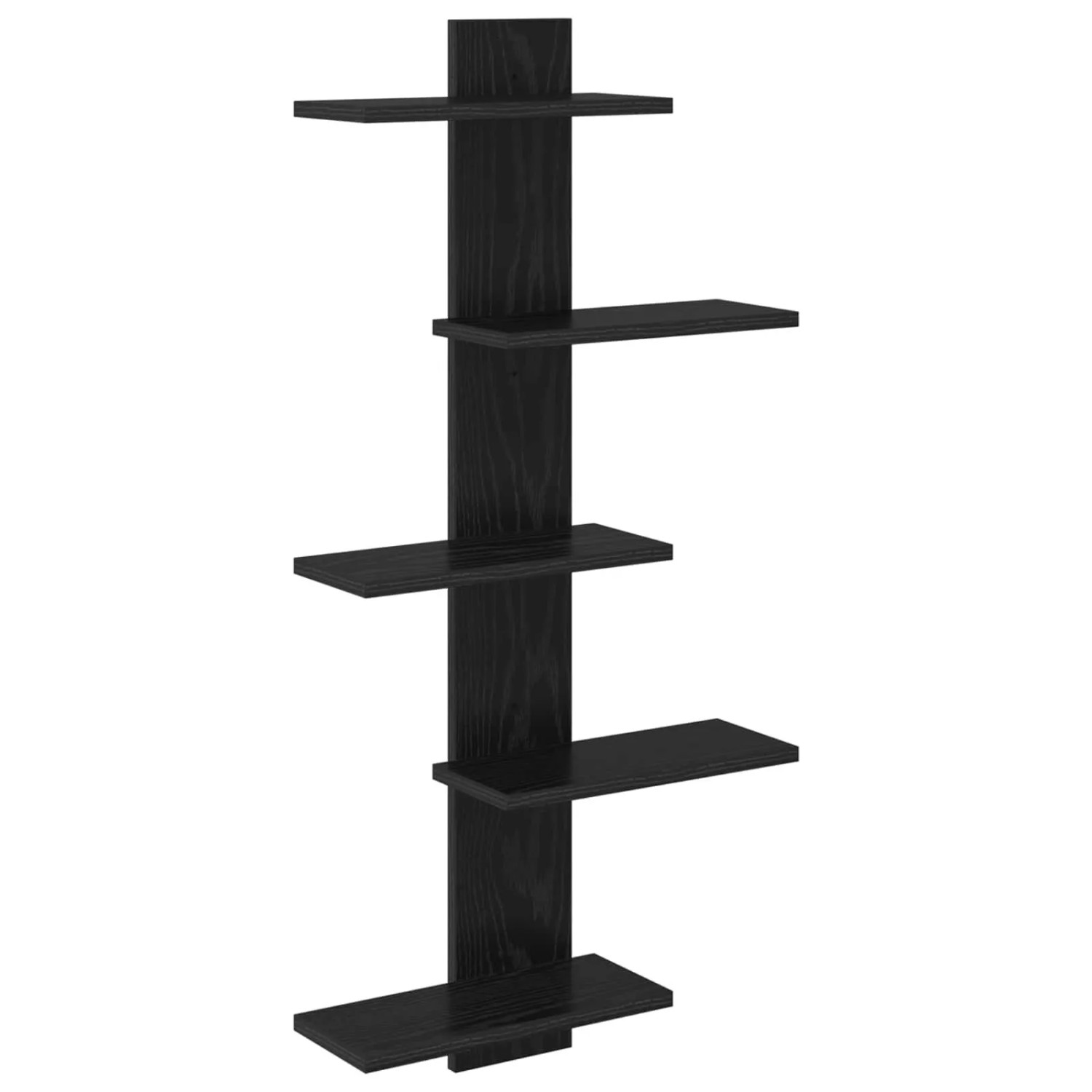 vidaXL Wandregal Schwarze Eiche 48,5 x 15 x 101 cm Holzwerkstoff 8012197