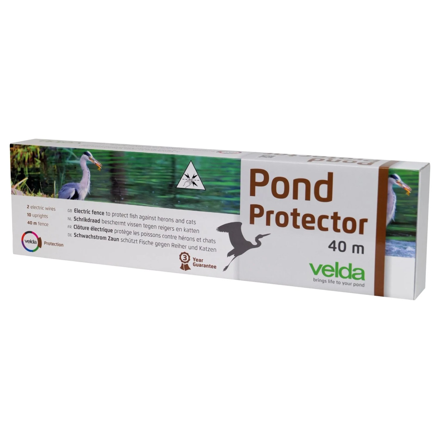Velda Pond Protector Elektrozaun Gegen Reiher Und Katze, 40 Meter Zaun Für Den
