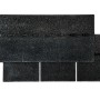 Bitumen Rechteckschindeln in Schwarz, geeignet für die Bedachung von Gartenhäusern und Pavillons.