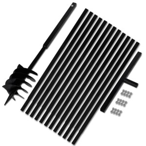 vidaXL Erdbohrer mit Griff 180 mm Verlängerungsrohr 13 m 270533