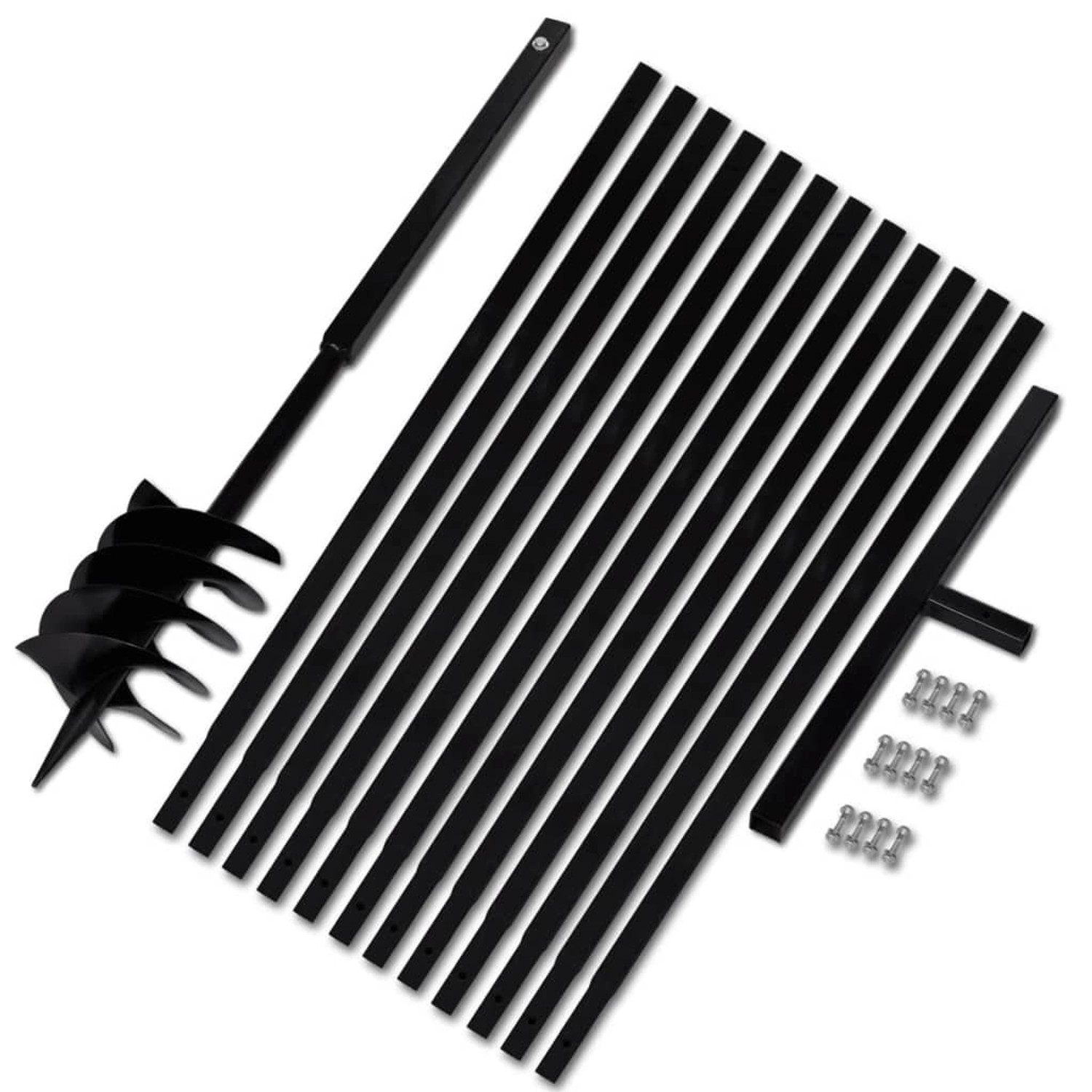 vidaXL Erdbohrer mit Griff 180 mm Verlängerungsrohr 13 m 270533