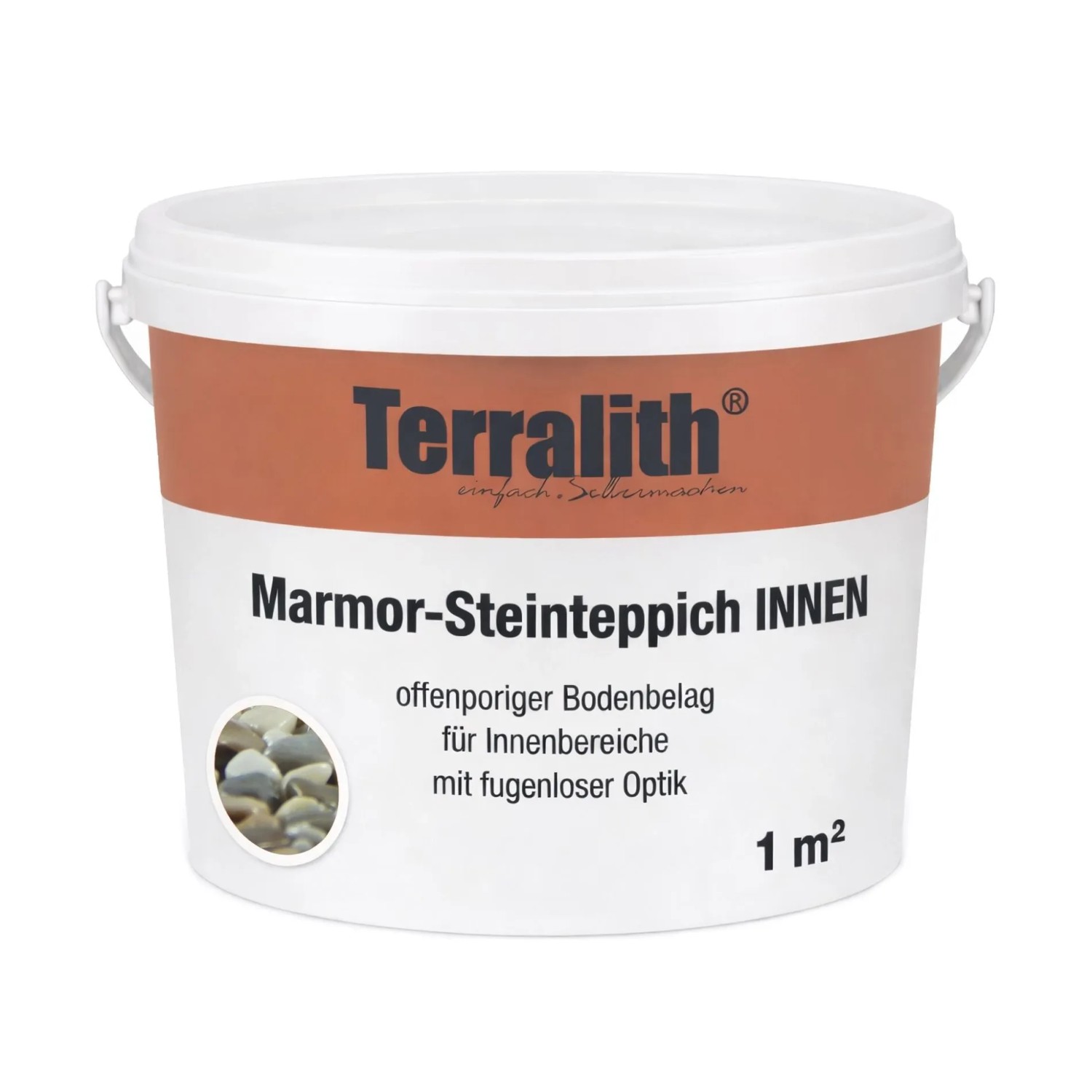 Terralith Marmor Steinteppich Mix Milano für 1m² Innen Fein 2-4 mm