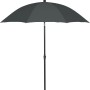 Grauer Siena Garden Marktschirm City, Ø 180 cm, mit Schieber zum Öffnen und Schließen.