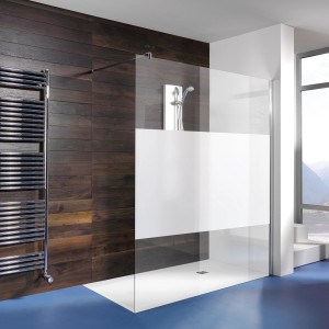 Breuer Walk-In Duschwand Entra, Silber Matt, Intima Glas, 100 cm breit.