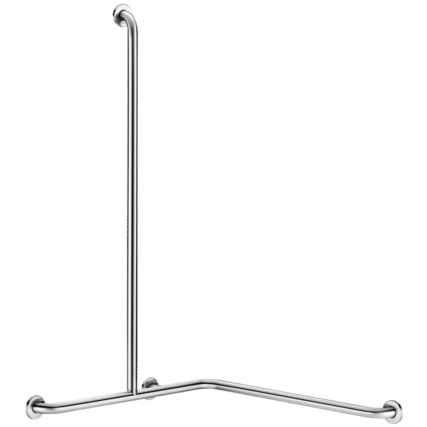 Delabie DUHA Duschhandlauf mit vertikaler Brausestange,inks Ø 32 mm Edelstahl sat.