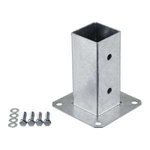 SOTECH Pfostenträger Bodenanker Zum Aufschrauben Vierkant 60 x 60 mm Feuerverzinkt