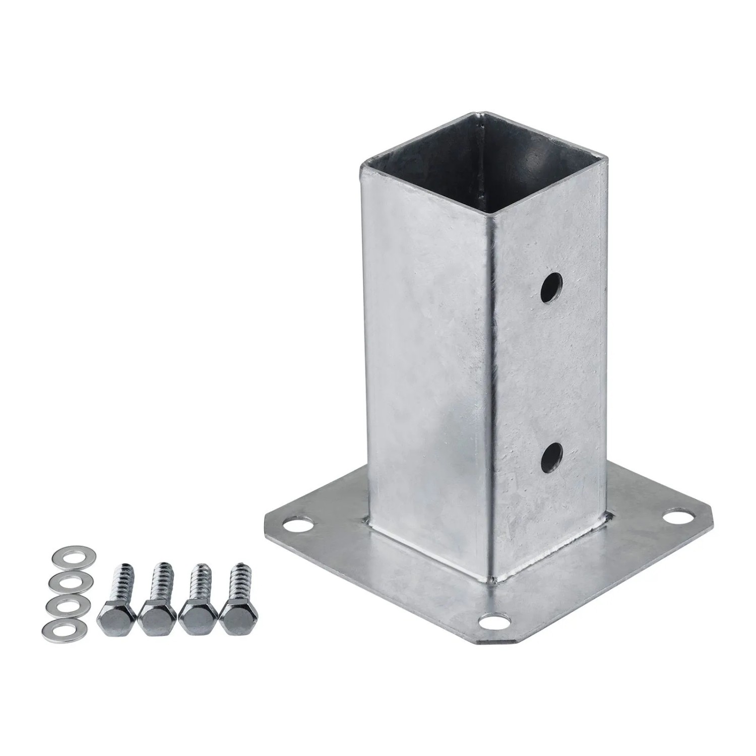 SOTECH Pfostenträger Bodenanker Zum Aufschrauben Vierkant 60 x 60 mm Feuerverzinkt