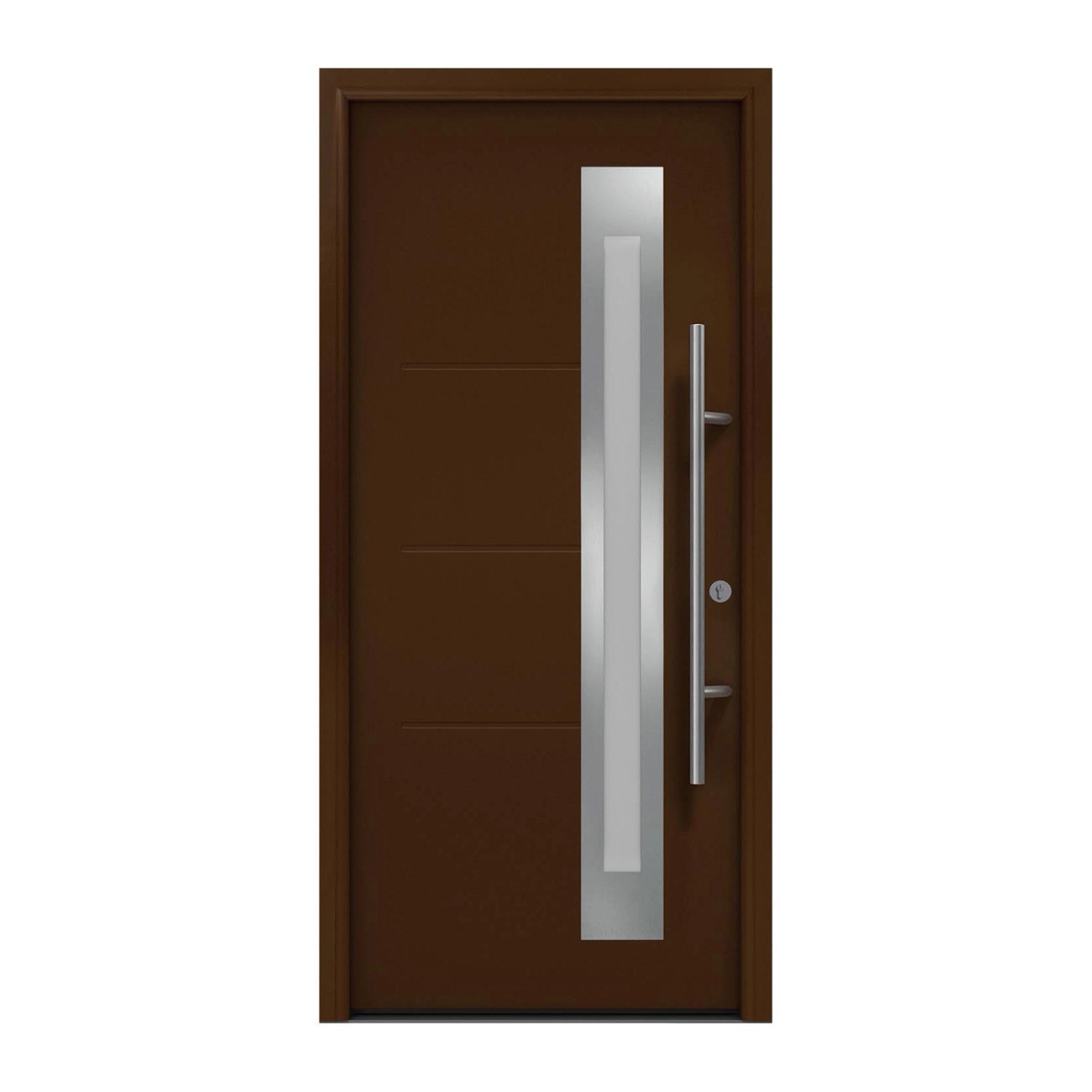 EcoStar Haustür Isopro Secur IPS 780S Terrabraun 110 cm x 210 cm DIN R günstig online kaufen