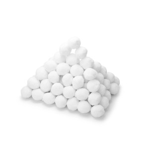 Weiße Evolution Filter Balls als Alternative zu Filtersand für Pool Sandfilter.