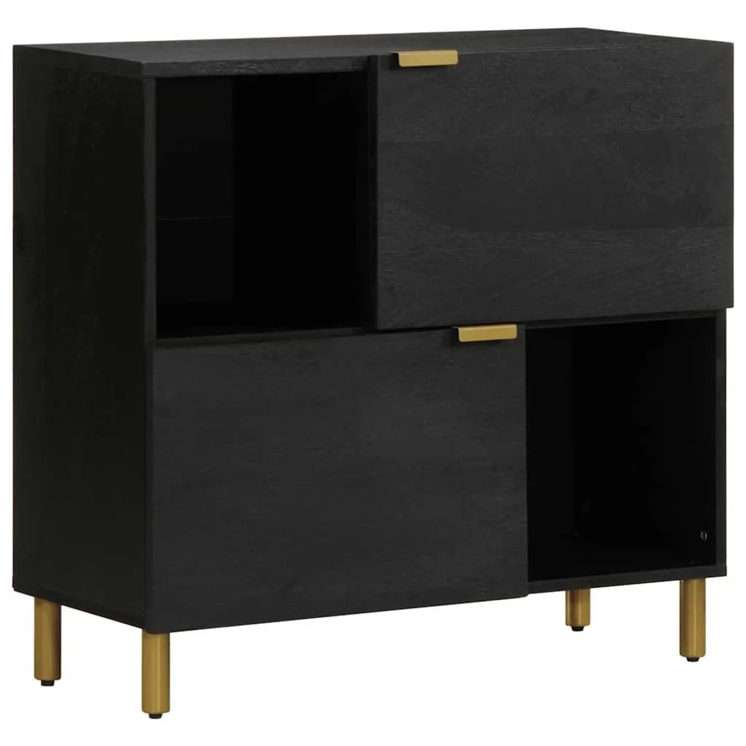 vidaXL Sideboard Schwarz 80x33x75 cm Holzwerkstoff 4017675