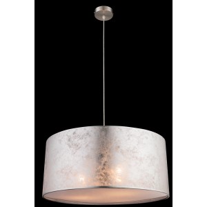 Globo Pendelleuchte Amy I, Nickel matt, Ø 53cm. Moderne Hängeleuchte für Wohnzimmer & Essbereich.