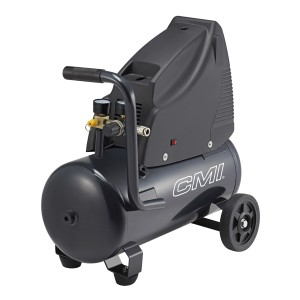 CMI Kompressor C-KPS-1100/24, 24 l Kessel, mobil mit Rollen und Tragegriff.