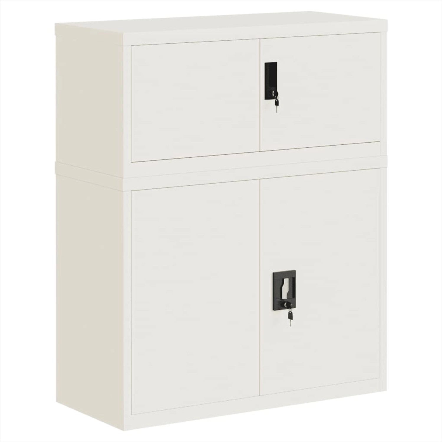 vidaXL Aktenschrank Weiß 90x40x110 cm Stahl günstig online kaufen