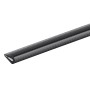 Schwarzes Klemmprofil aus Kunststoff, 7x10x1500 mm, für vielseitige Anwendungen.