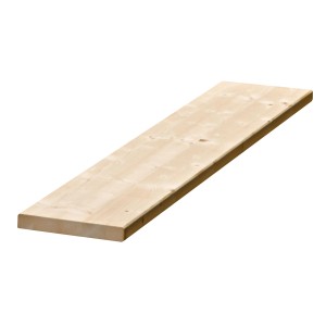 Unbehandelte Fichte Leimholzplatte, 200x60x2,8 cm, für Regalböden und Möbelbau.
