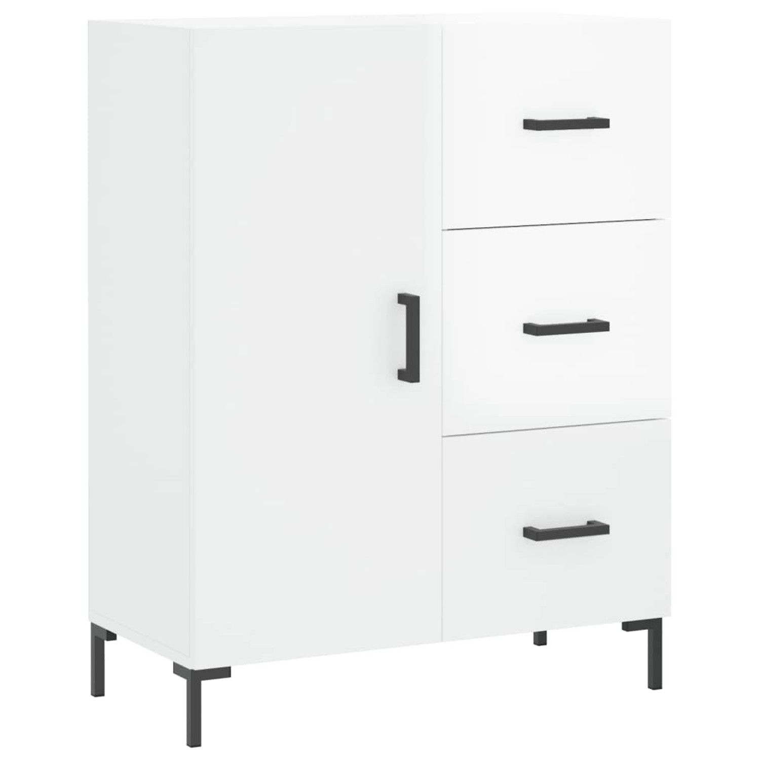 vidaXL Sideboard Hochglanz-Weiß 69,5x34x90 cm Holzwerkstoff 827918 günstig online kaufen