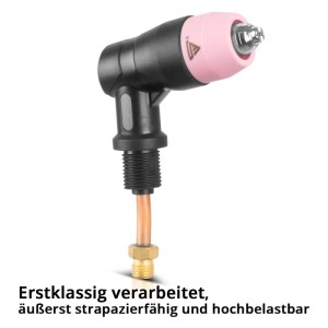 STAHLWERK Plasmaschneider Brennerkopf AG 60 SG 55, schwarz-rosa, mit Kupferanschluss. Zubehör für Schweißgeräte.