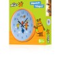 DieMaus Kinderwanduhr mit Elefant-Motiv, Ø 25 cm, blaue Uhr mit Maus-Motiven. Ideal für Kinderzimmer.