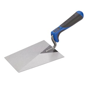 LUX Stuckateurkelle 180mm mit 2-Komponenten-Griff für Maurer- und Verputzarbeiten.