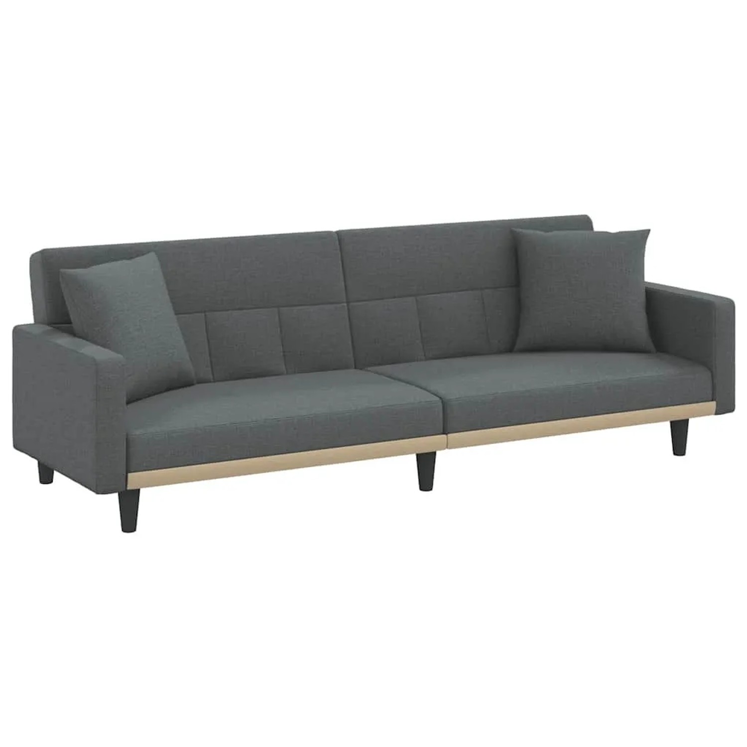 vidaXL Schlafsofa mit Kissen Dunkelgrau Stoff 351876