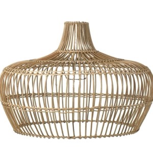 PR Home Kisha Lampenschirm für Innen und Außen Weidenkorb Beige natur E27 51cm ohne Fassung