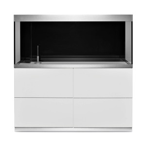 Oase Aquarium-Set HighLine Weißglas 400 Weiß 400 l