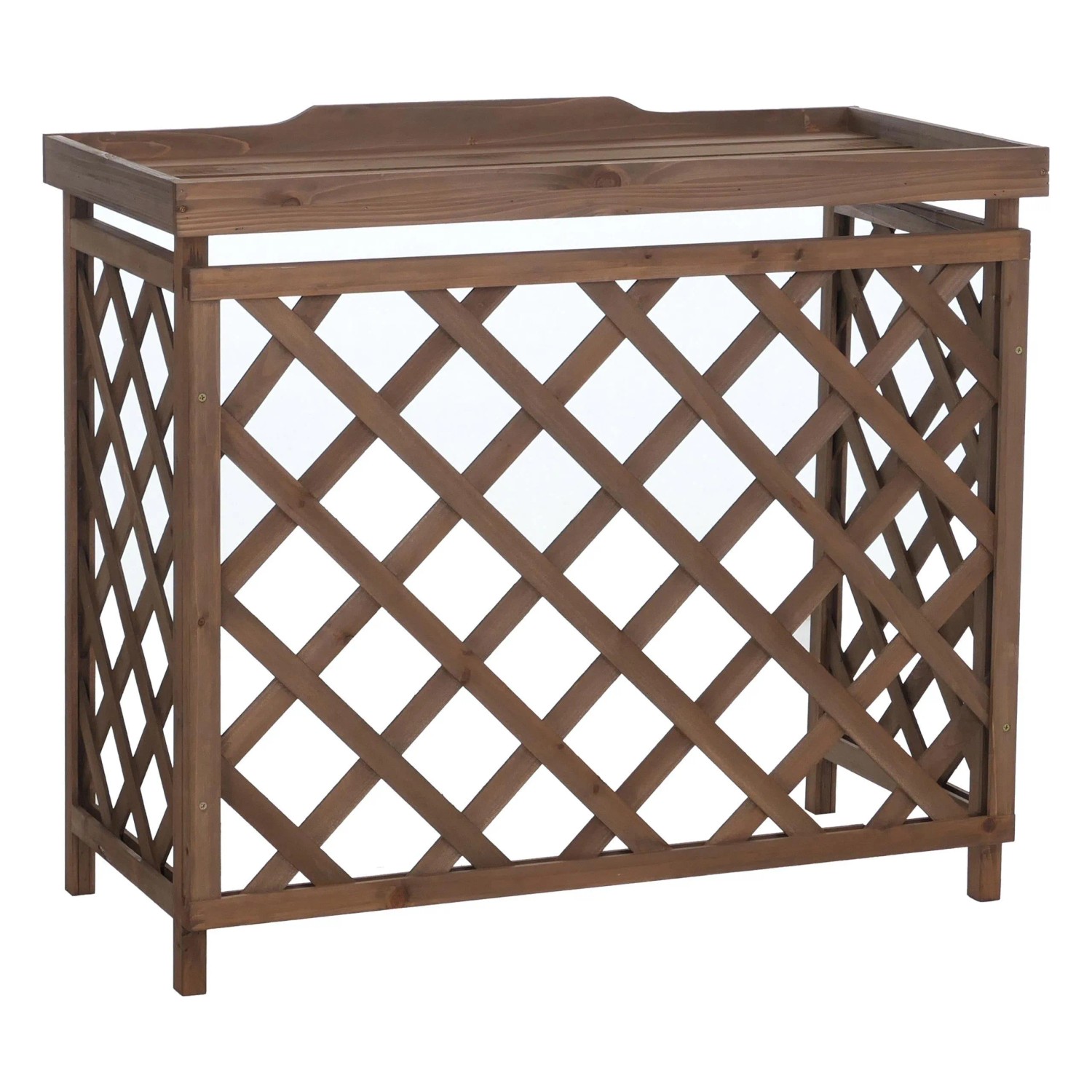 MCW Verkleidung Für Klimaanlage/Wärmetauscher Q14 Holz 78x90x45cm Dunkelbraun