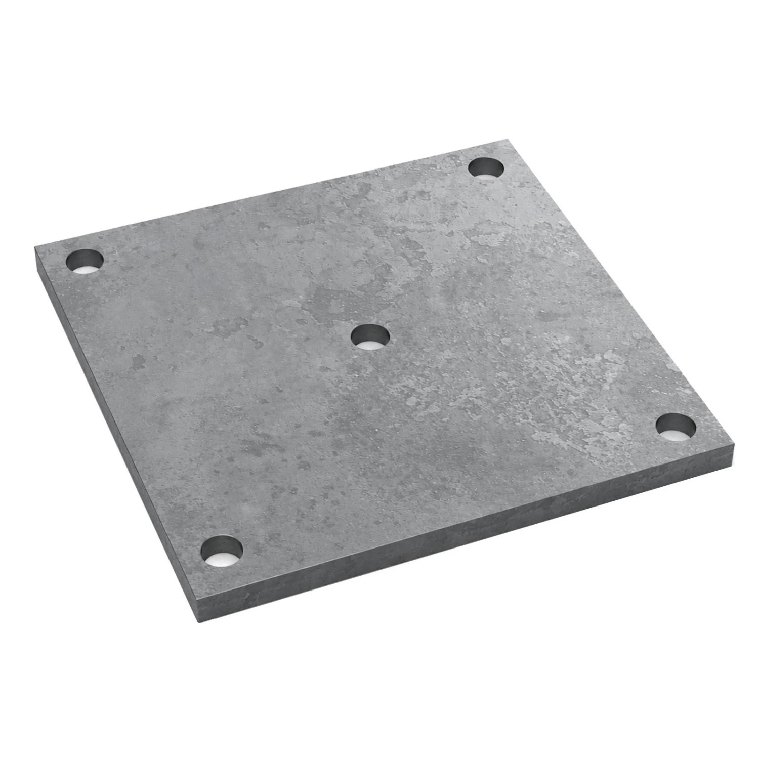 SOTECH Anschweißplatte 170 x 170 x 8 mm Stahl Q235 Schwarz Unbehandelt 5 Befestigungslöcher Ø13 mm