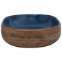 vidaXL Aufsatzwaschbecken Braun und Blau Oval 59x40x14 cm Keramik 155100_5