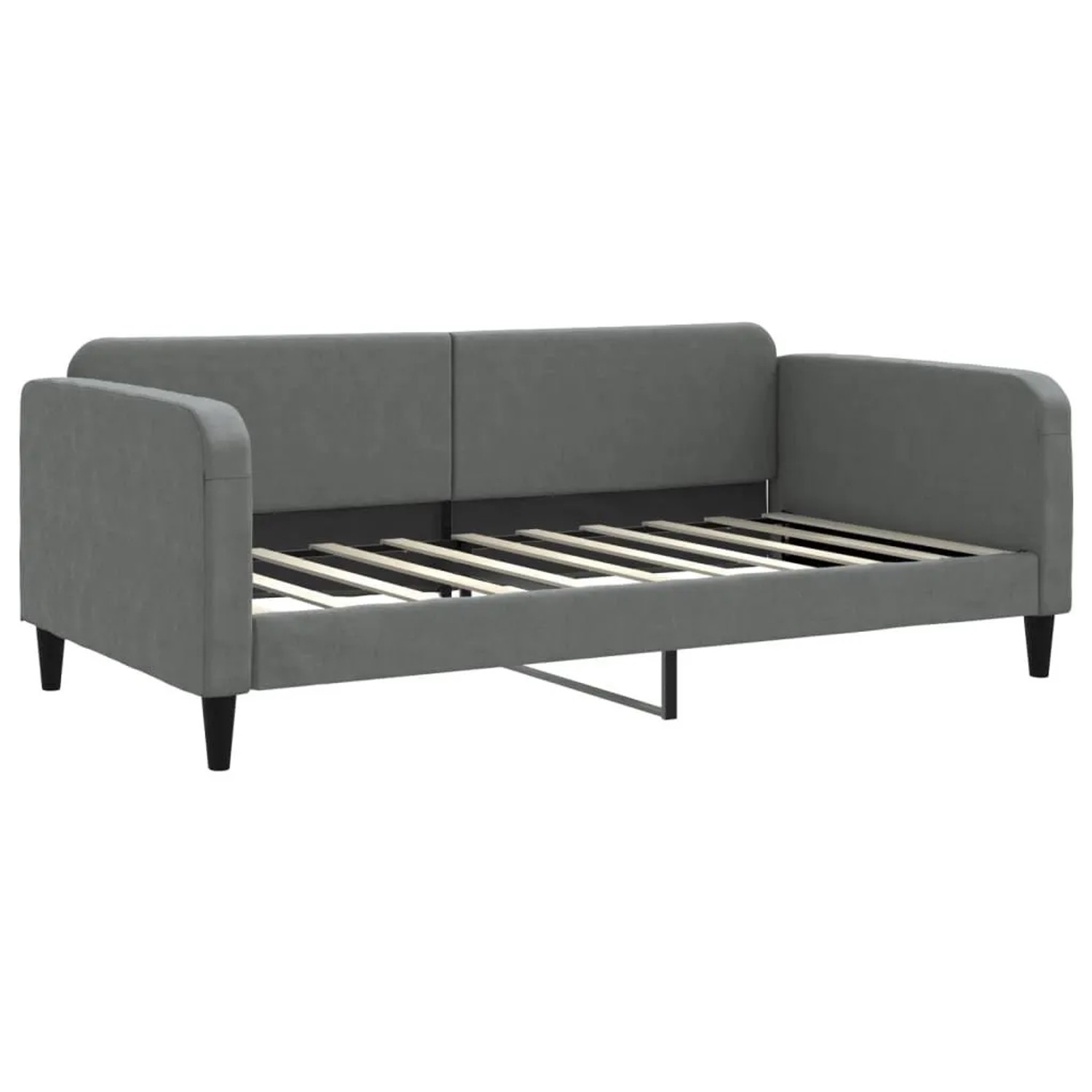 vidaXL Tagesbett Dunkelgrau 100x190 cm Stoff 354049