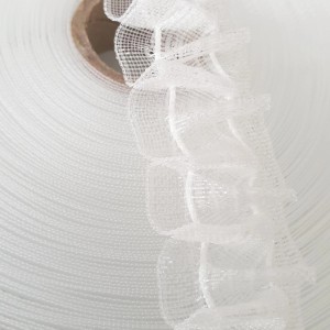 Bestgoodies Gardinenband Smokband, 25mm breit, 50m Rolle, weiß. Für individuelle Fenstergestaltung.