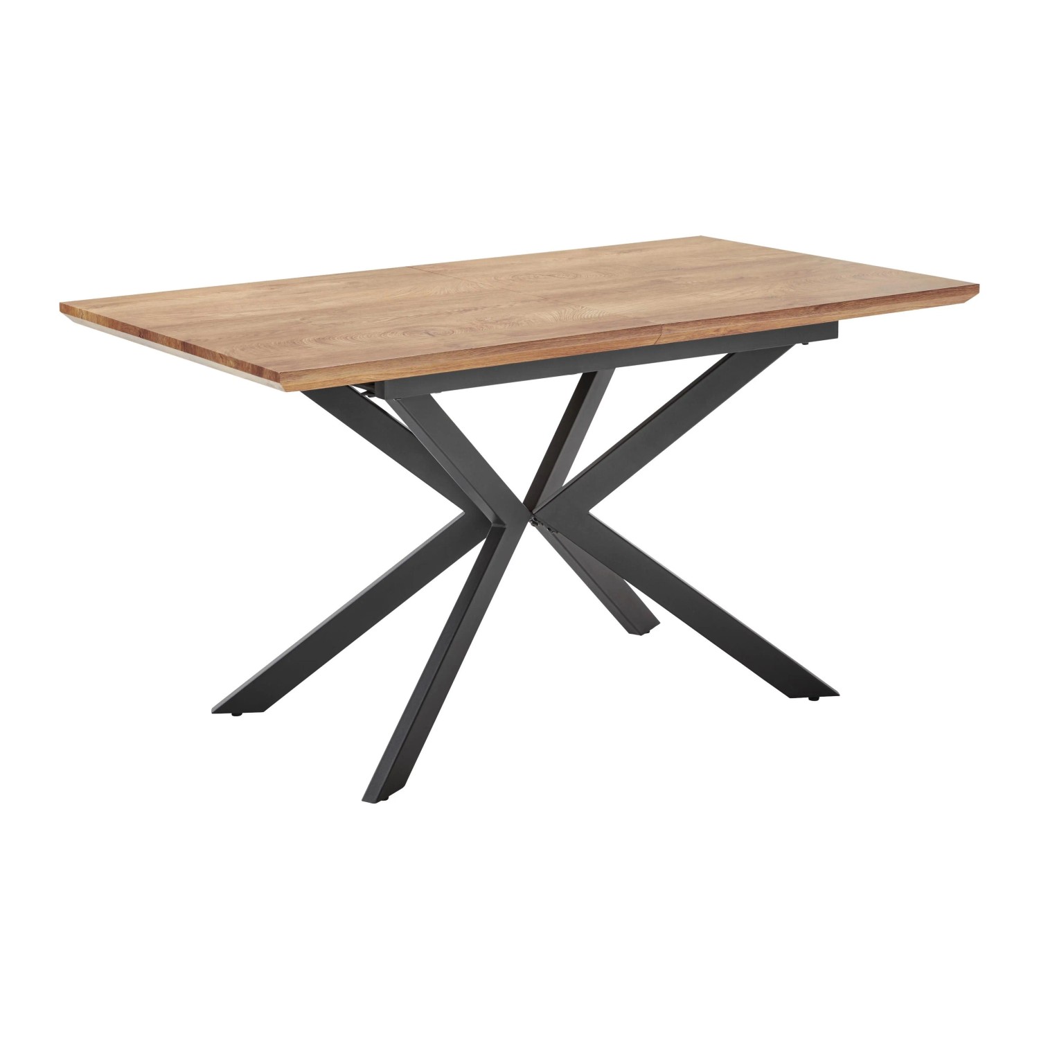 Bessagi Home Ausziehtisch Aki Walnussfarben MDF L/B/H ca. 140-180/80/76 cm