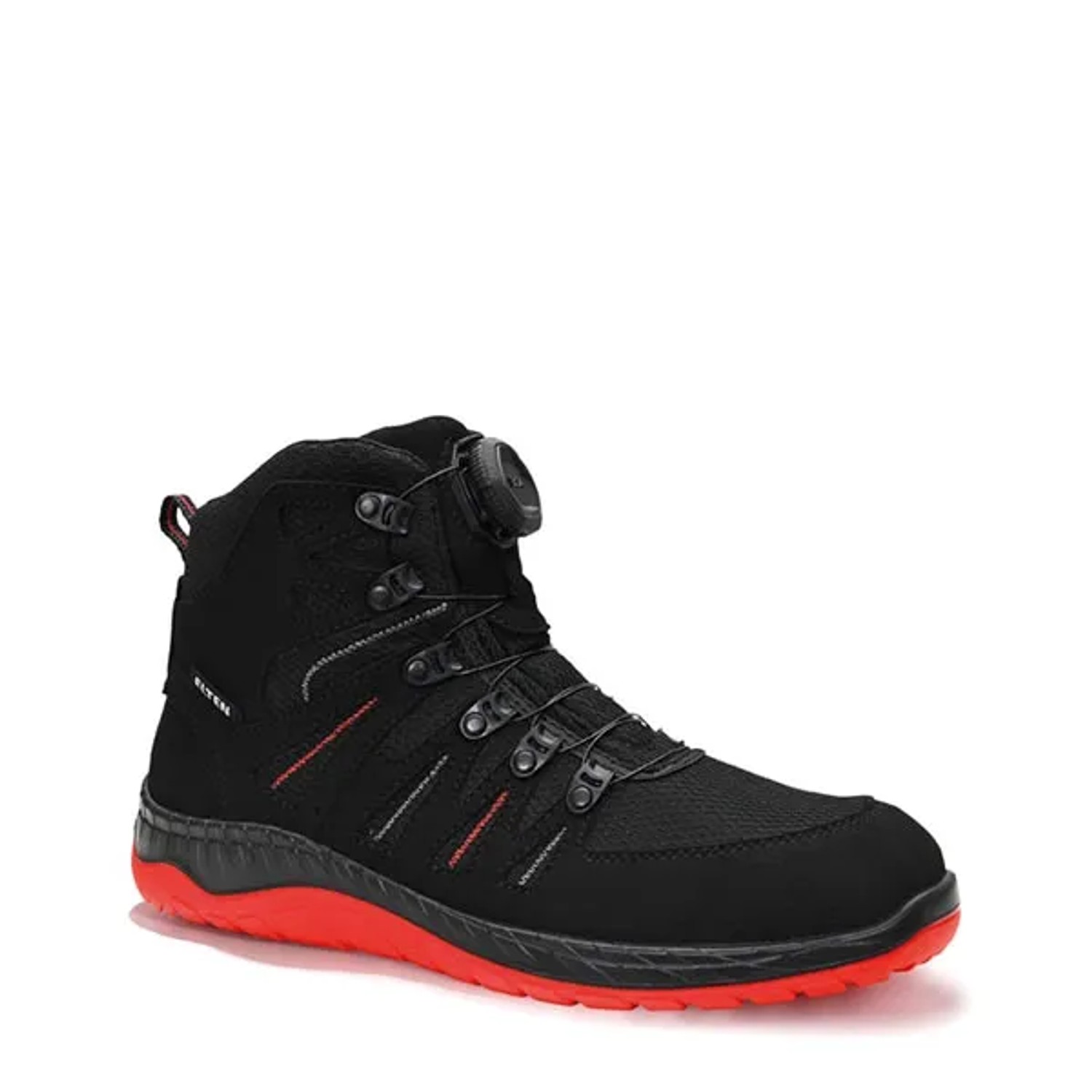 Elten Sicherheitsstiefel Maddox Boa Black-Red Mid Esd S3 Gr. 38