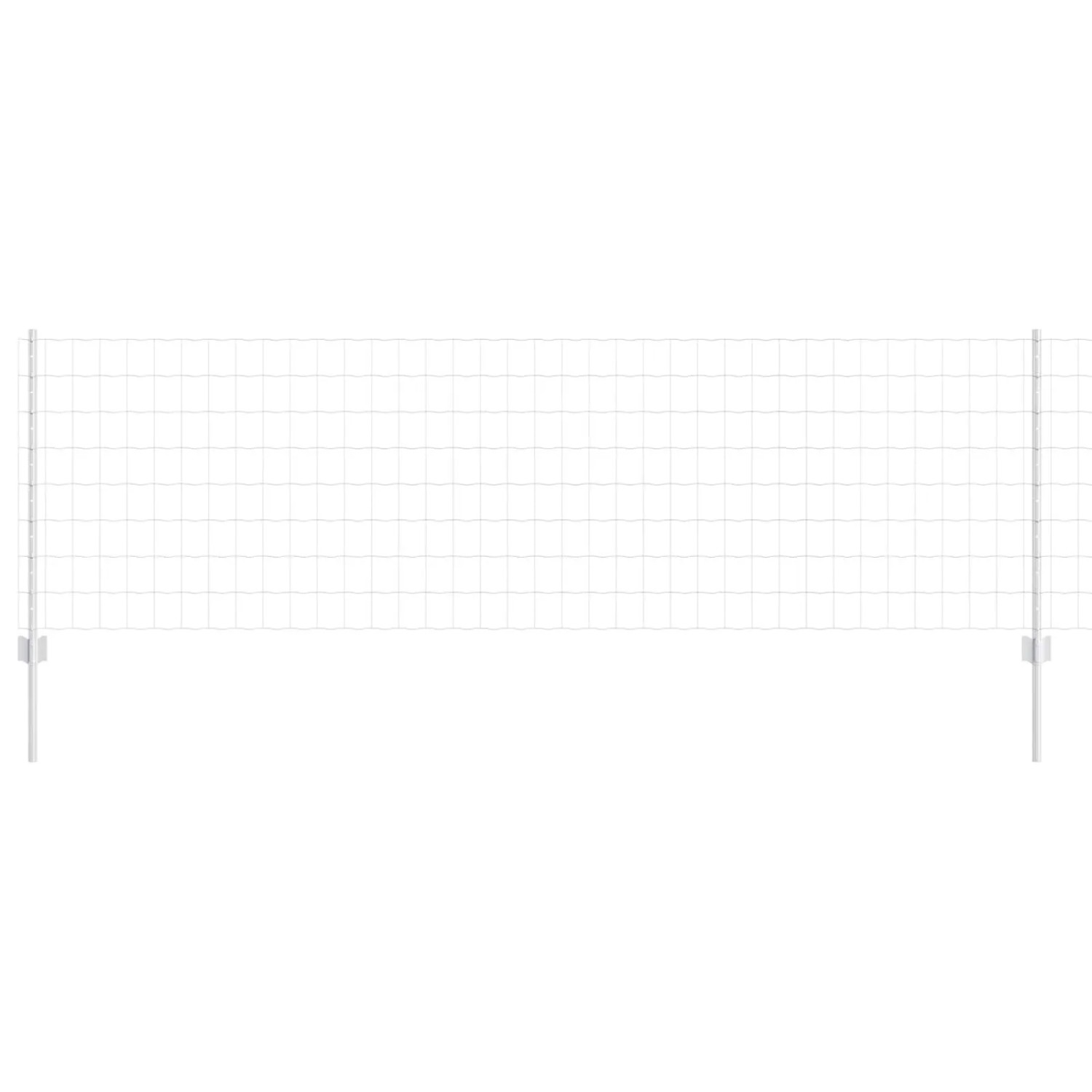 vidaXL Zaun mit Pfosten Silber 0,8 x 10 m Stahl 3336170 günstig online kaufen