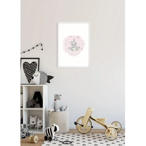 Disney Poster Klopfer Rosa (30x40 cm) im Kinderzimmer. Fototapete mit Hasenmotiv.