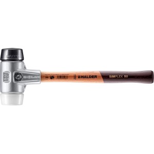 Halder Simplex Schonhammer Ø 50 mm Gummi Superplastik mit Aluminiumgehäuse