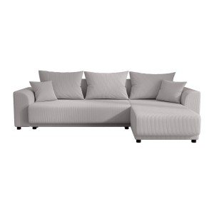 Vente-unique Schlafsofa Nessaro Hellgrau 240 cm