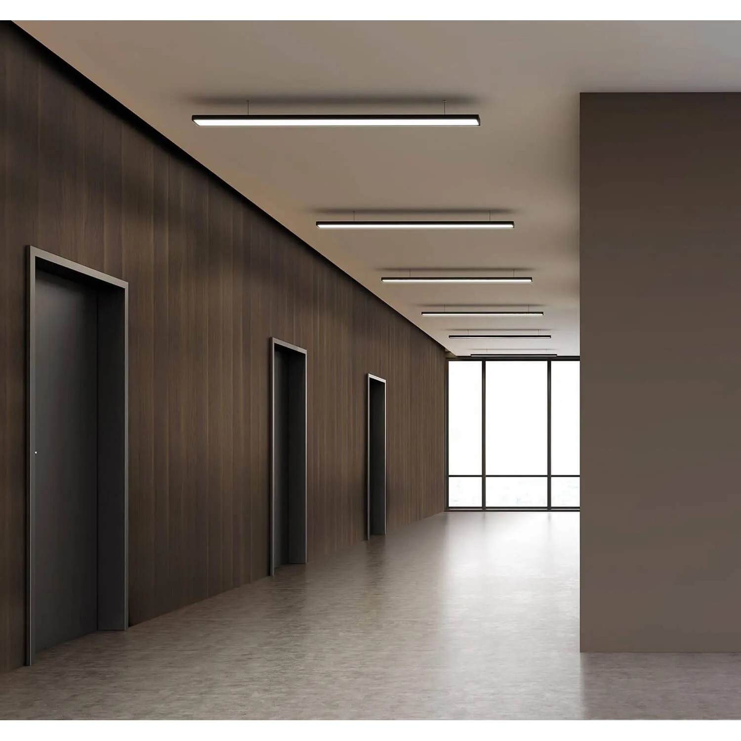 Braune WALLFACE Wandpaneele in Holzoptik, matte Oberfläche. Ideal für Wohnräume.