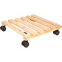 Wagner Multi Roller Kirschblüte: Rolluntersetzer aus Holz mit Kirschblütenmuster und schwarzen Rollen.