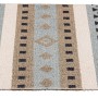 Wenko Badematte Bere aus recycelter Baumwolle mit Ethno-Muster in Beige, Blau und Schwarz.