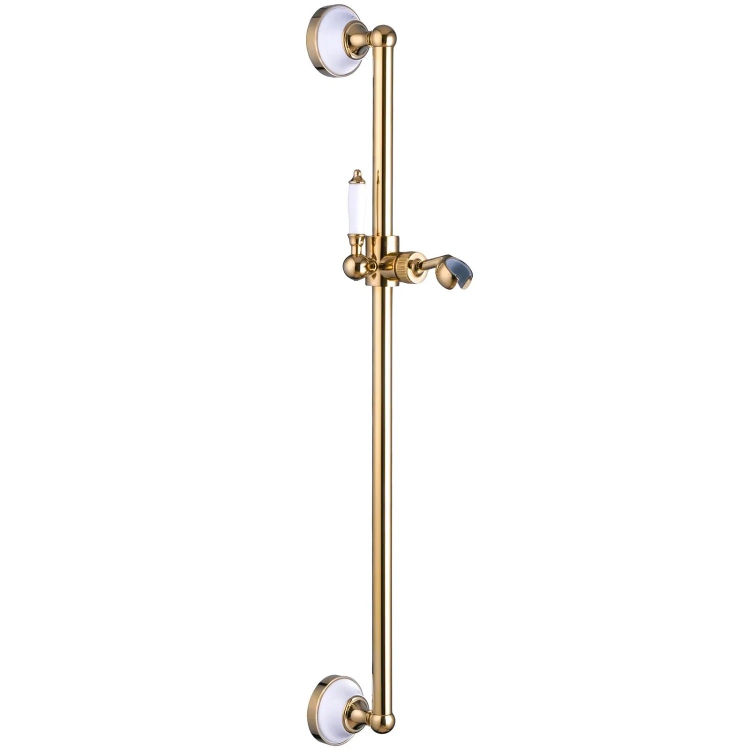 PaulGurkes Duschstange Retro Keramik Gold PVD Brausestange