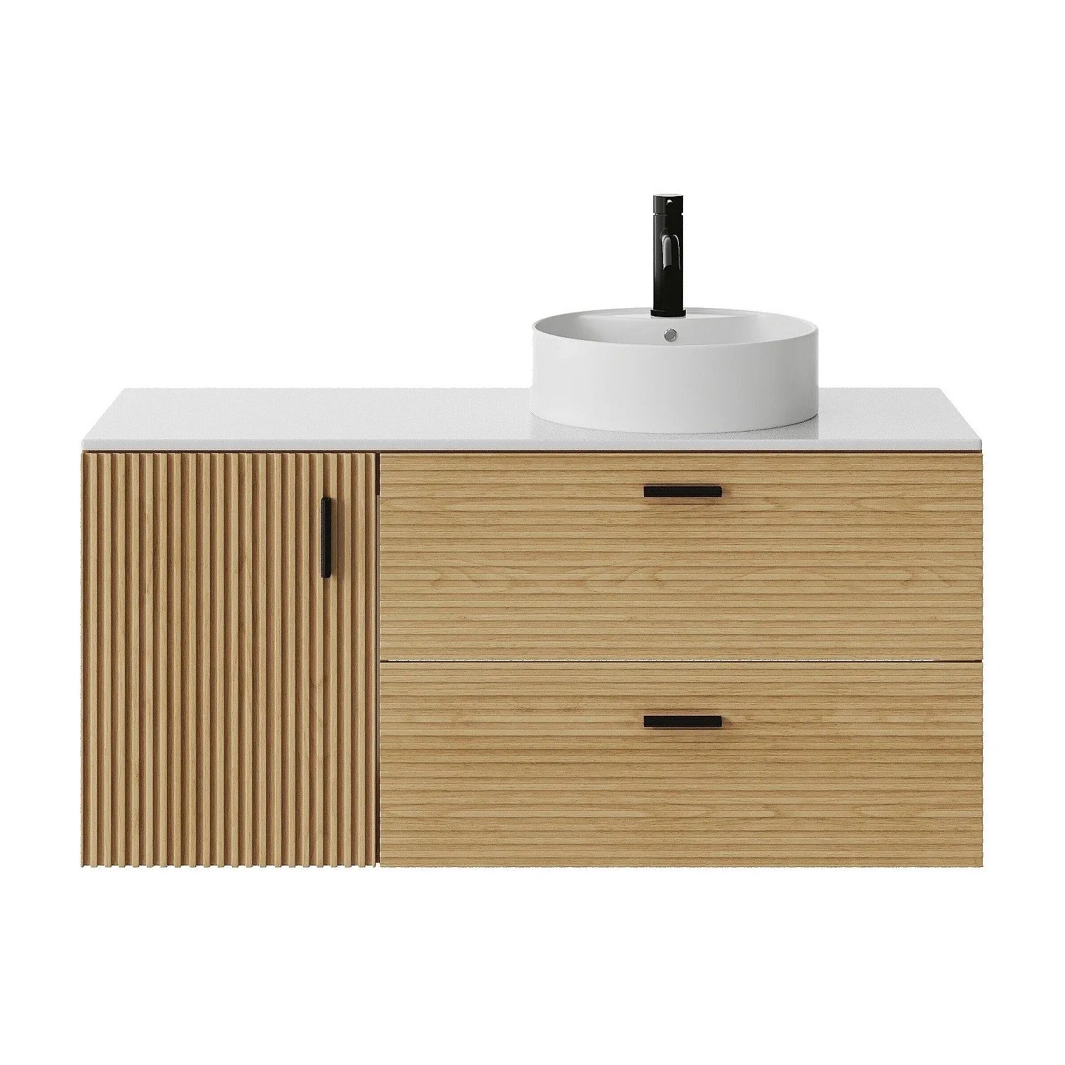 Vente-unique Doppelwaschtisch Sarone Naturfarben Hell 120 cm