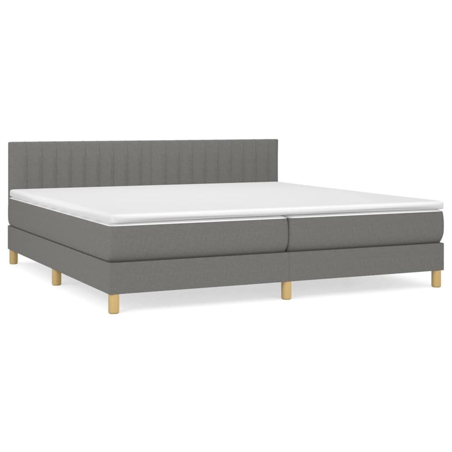 vidaXL Boxspringbett mit Matratze Dunkelgrau 200x200 cm Stoff1389863 günstig online kaufen