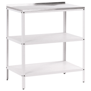 Beliani Gartenküche VILAMA Weiss Silber 50x80x90