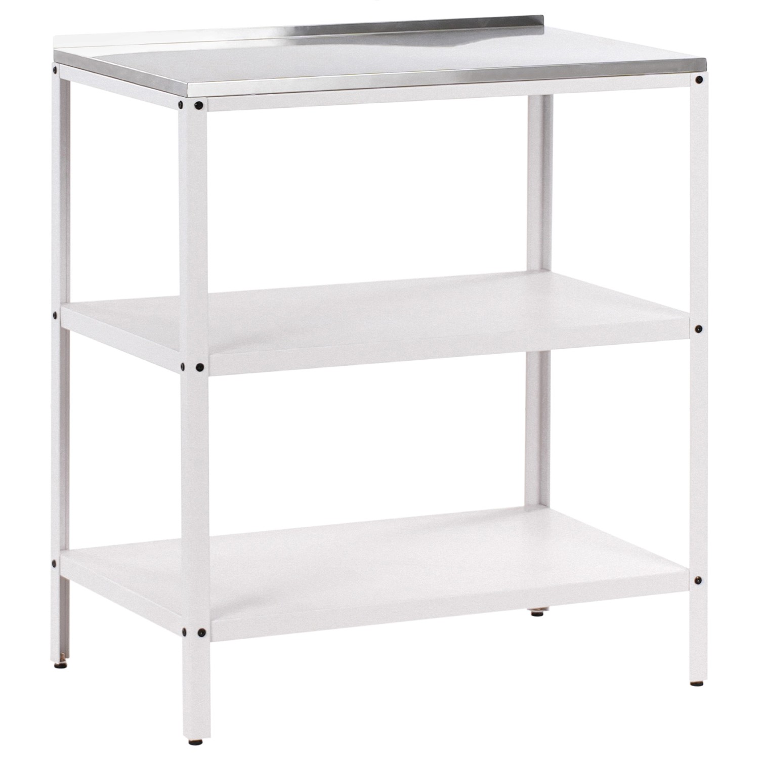 Beliani Gartenküche VILAMA Weiss Silber 50x80x90